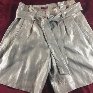 {Vince Camuto} Silver High Waist Belted Short